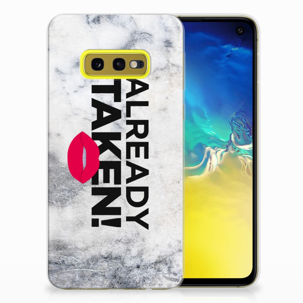 Samsung Galaxy S10e Siliconen hoesje met naam Already Taken White