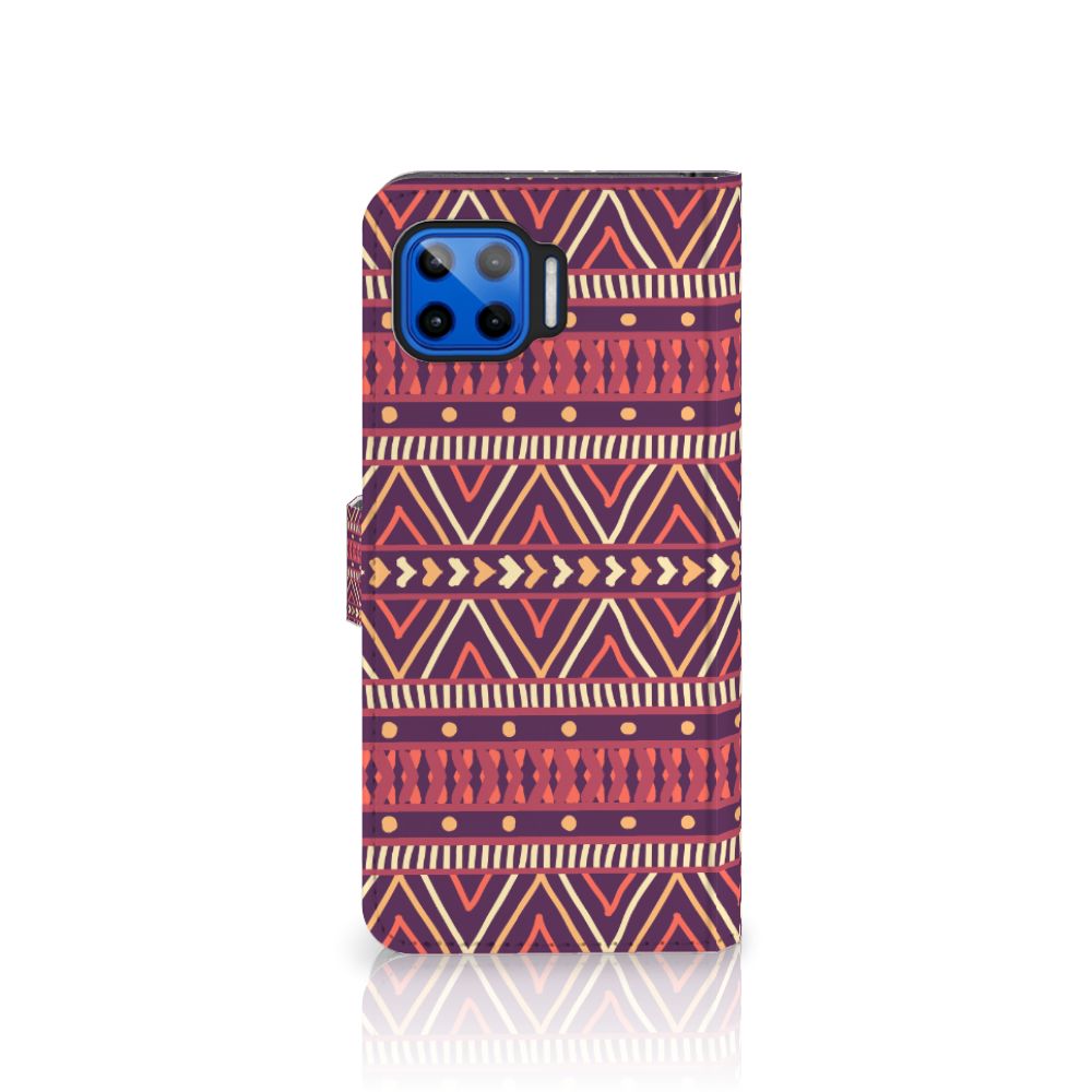 Motorola Moto G 5G Plus Telefoon Hoesje Aztec Paars
