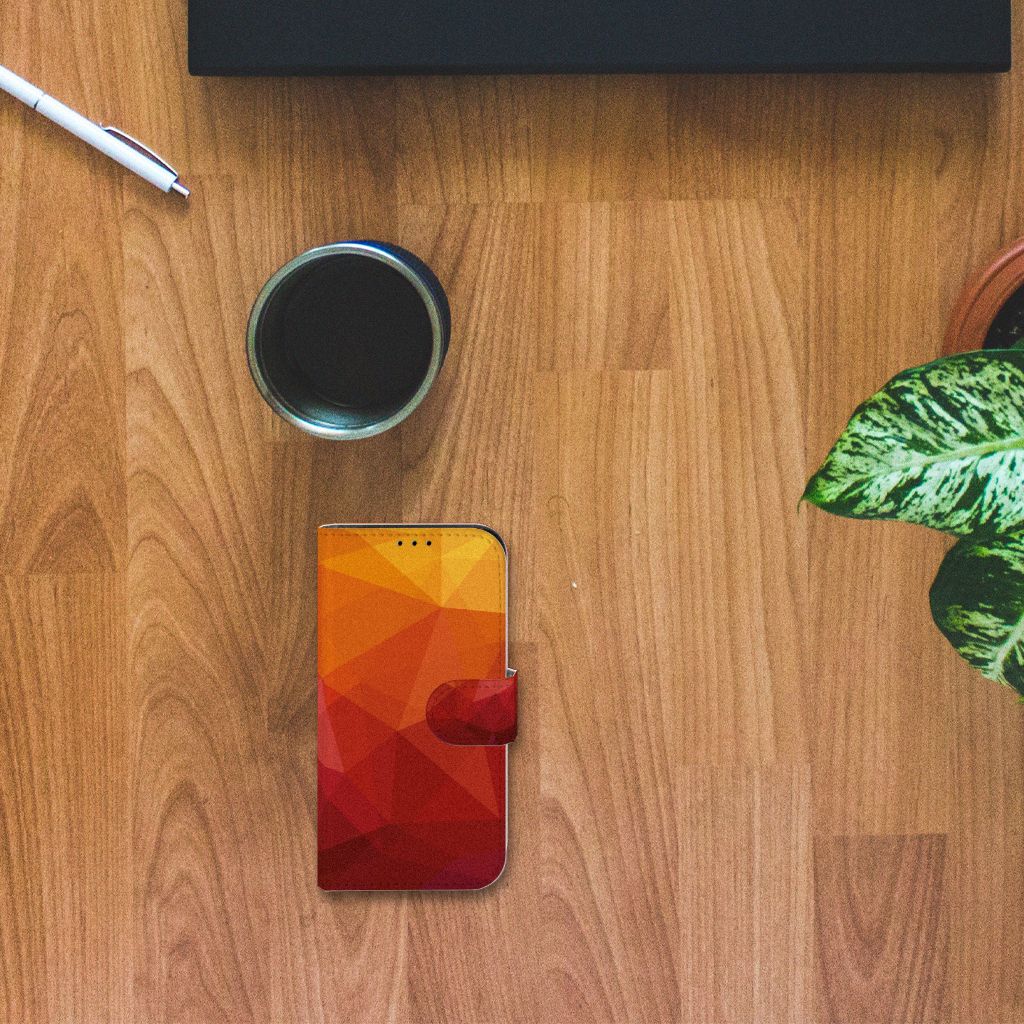 Book Case voor iPhone 13 Mini Polygon Red