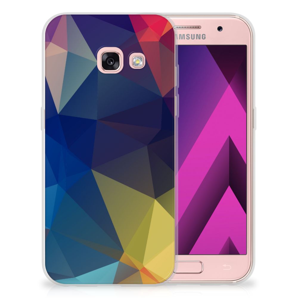 Samsung Galaxy A3 2017 TPU Hoesje Polygon Dark