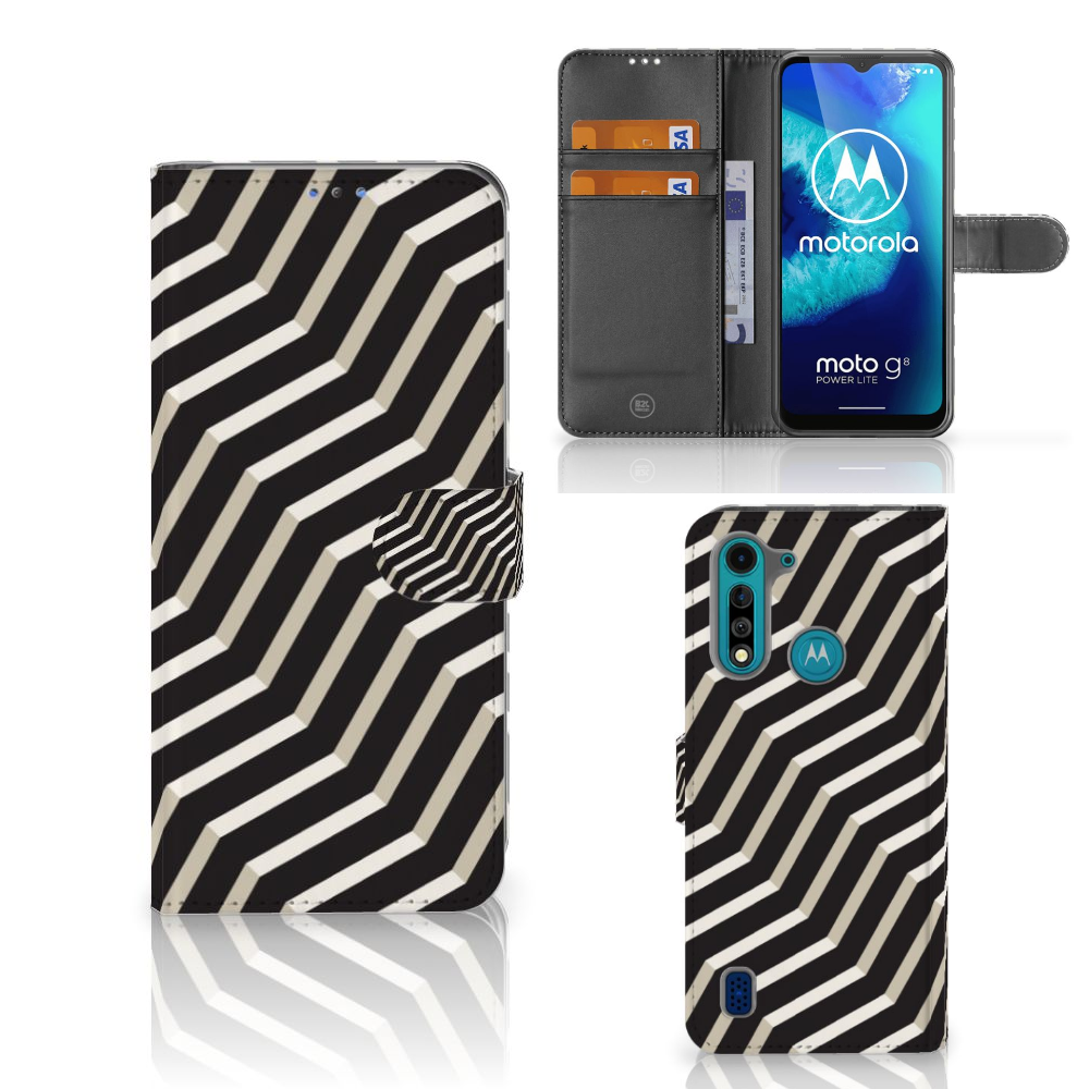 Motorola G8 Power Lite Book Case Illusion
