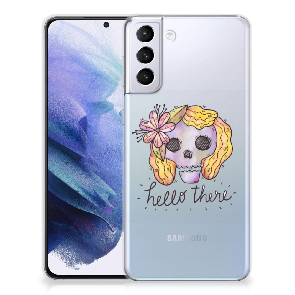 Silicone Back Case Samsung Galaxy S21 Plus Boho Skull B2C Telecom