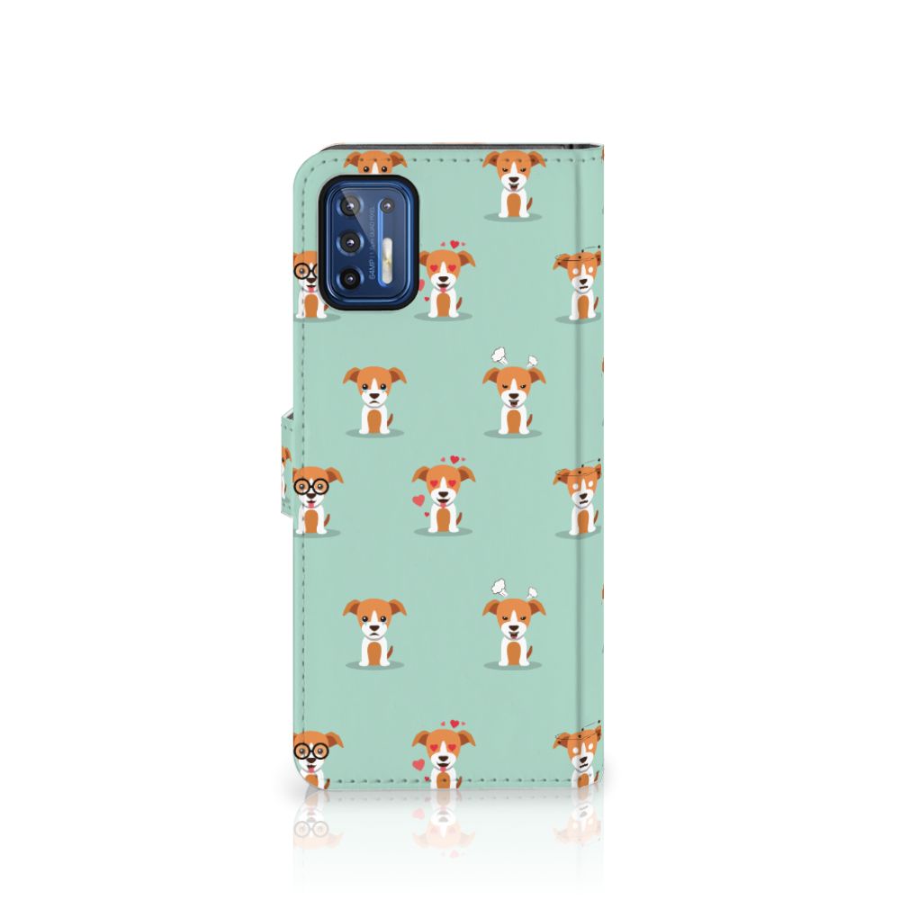 Motorola Moto G9 Plus Telefoonhoesje met Pasjes Pups
