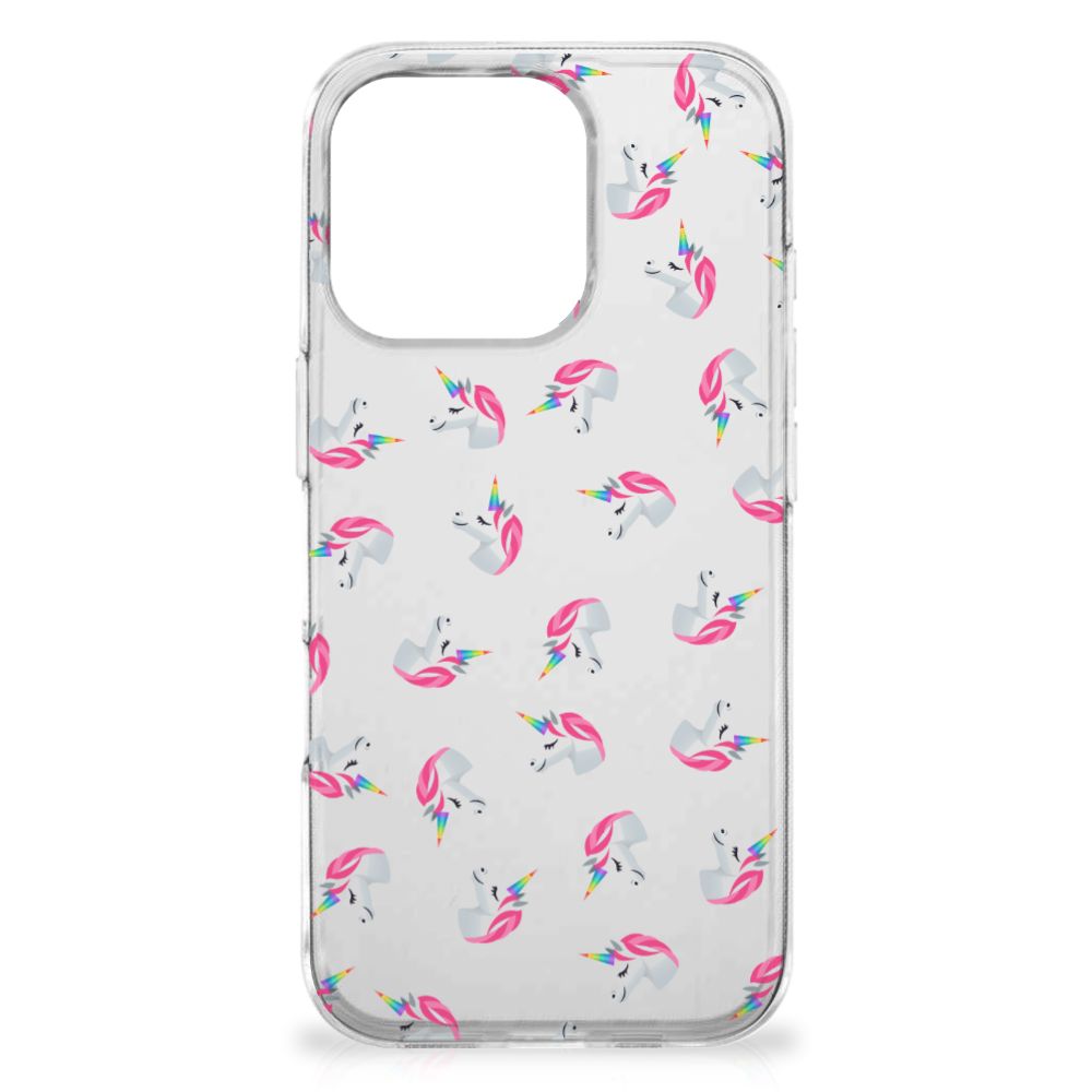 TPU bumper voor iPhone 16 Pro Unicorns