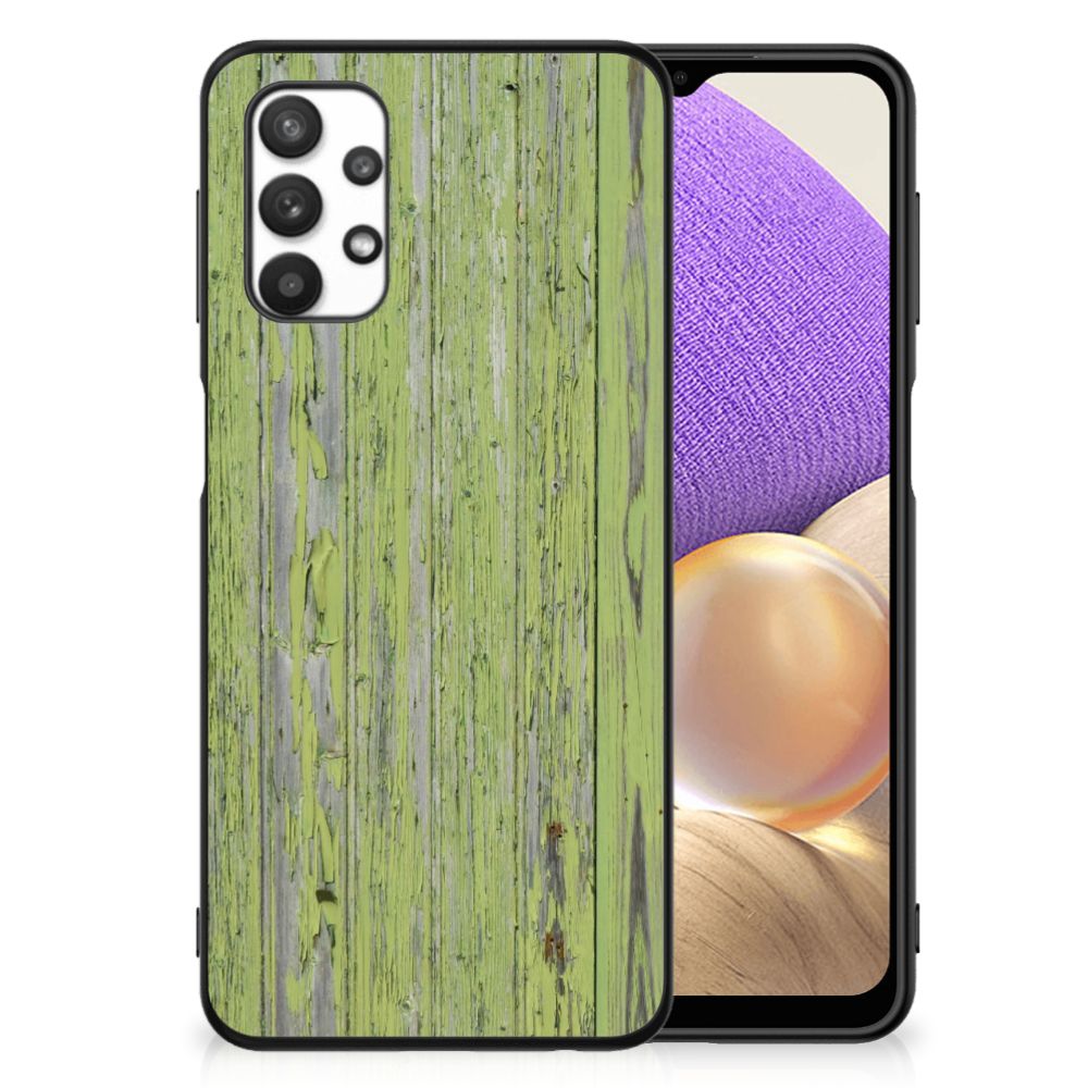 Samsung Galaxy A32 5G Houten Print Telefoonhoesje Green Wood B2C Telecom