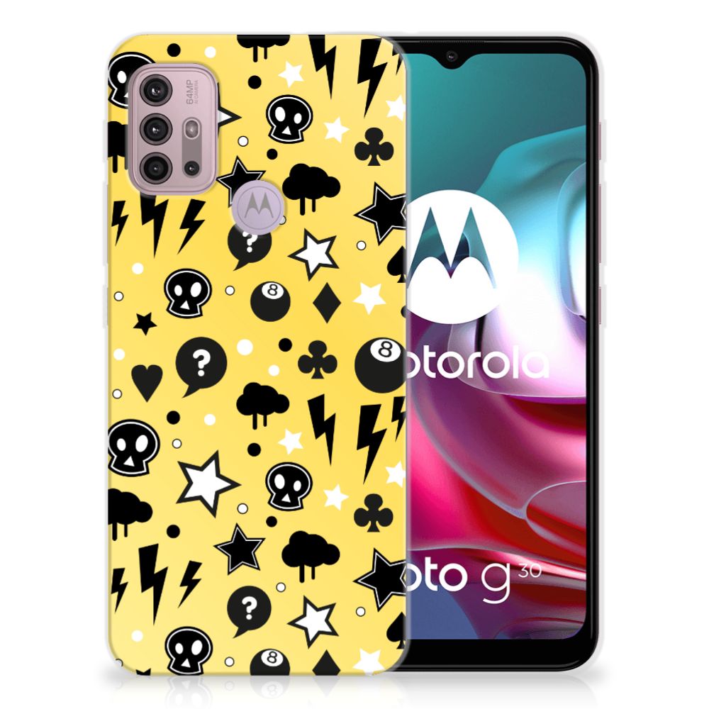 Silicone Back Case Motorola Moto G30 | G10 Punk Geel