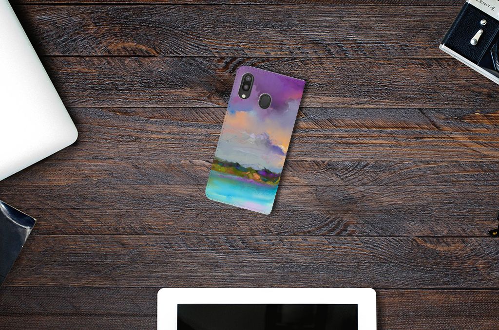 Bookcase Samsung Galaxy M20 Boat
