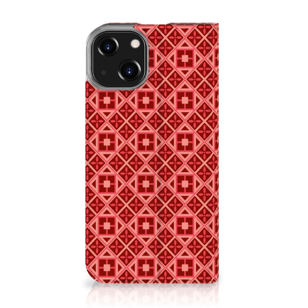 iPhone 14 Hoesje met Magneet Batik Rood - B2C Telecom