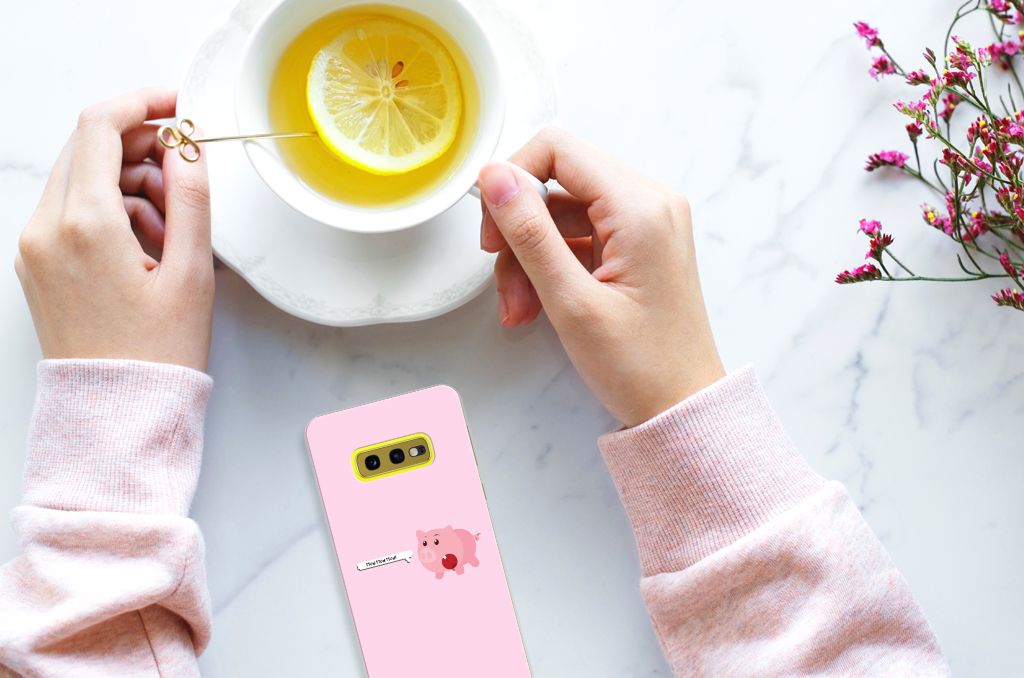Samsung Galaxy S10e Telefoonhoesje met Naam Pig Mud