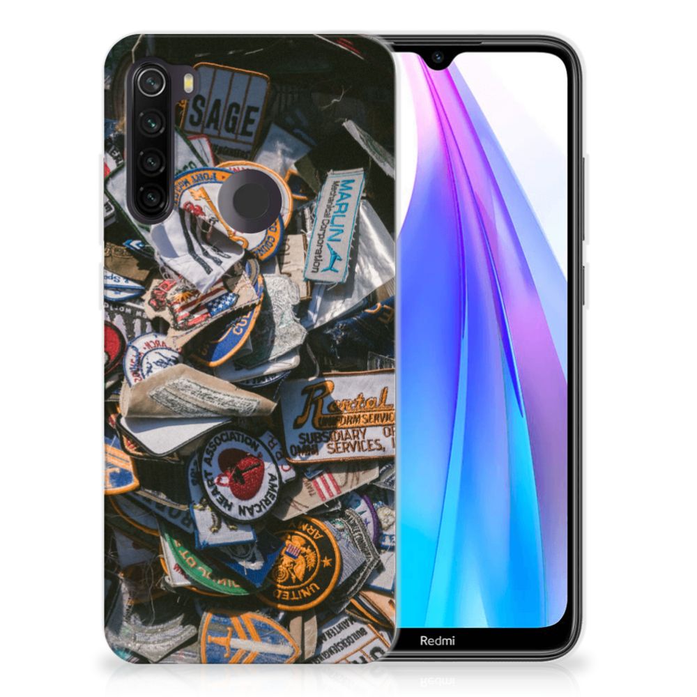 Xiaomi Redmi Note 8T Siliconen Hoesje met foto Badges