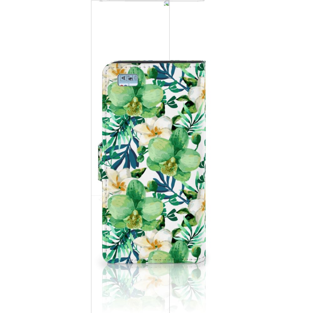 Huawei Ascend P8 Lite Hoesje Orchidee Groen