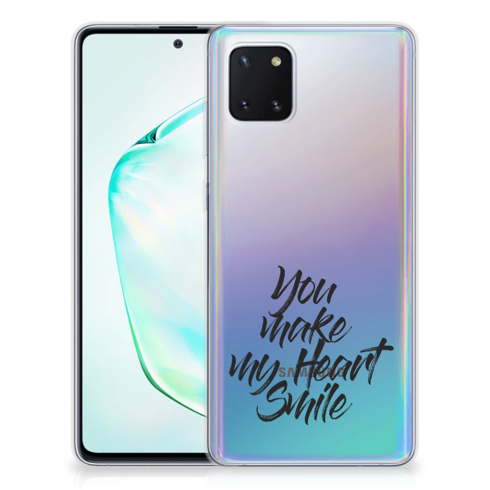 Samsung Galaxy Note 10 Lite Siliconen hoesje met naam Heart Smile