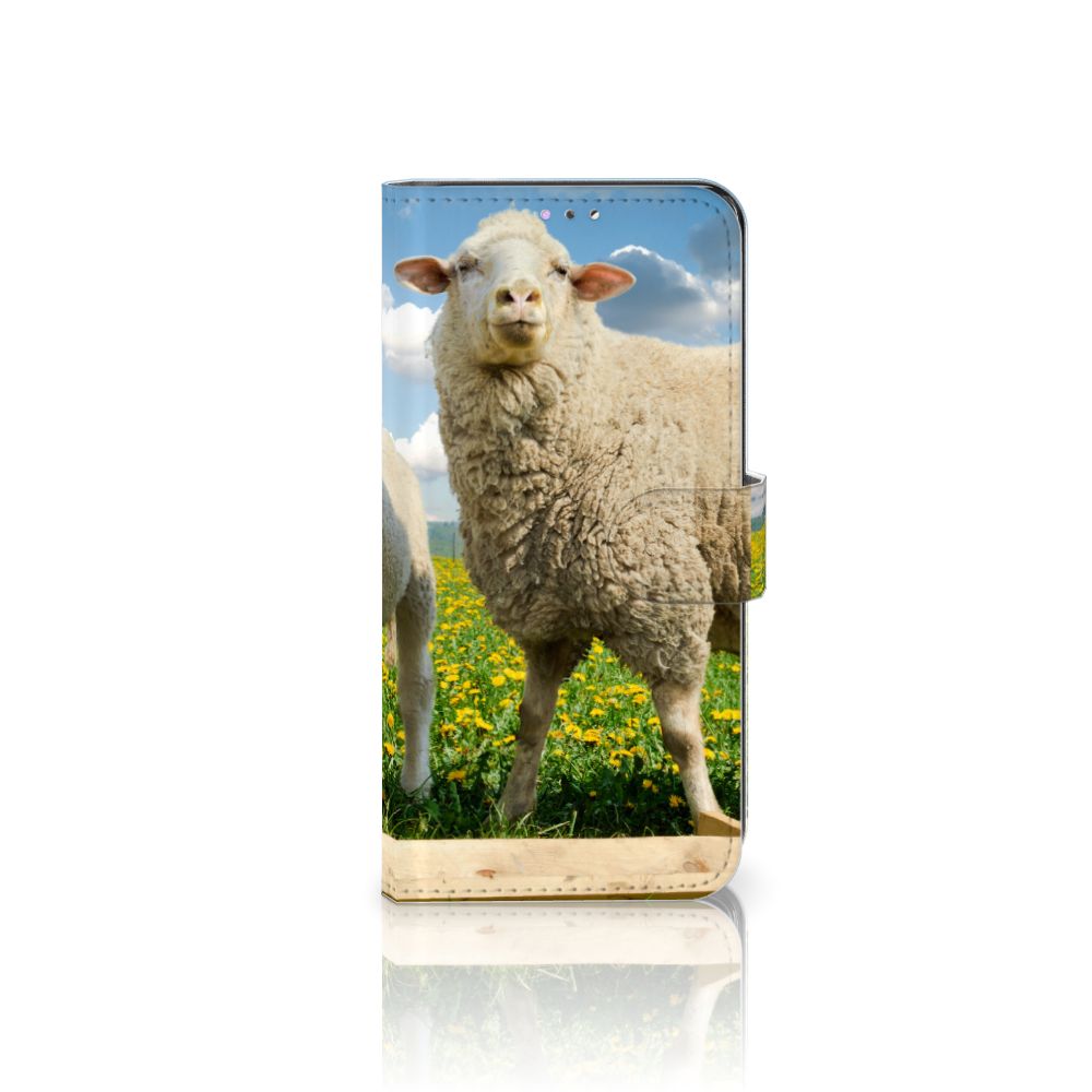 Samsung Galaxy A32 4G Telefoonhoesje met Pasjes Schaap en Lammetje
