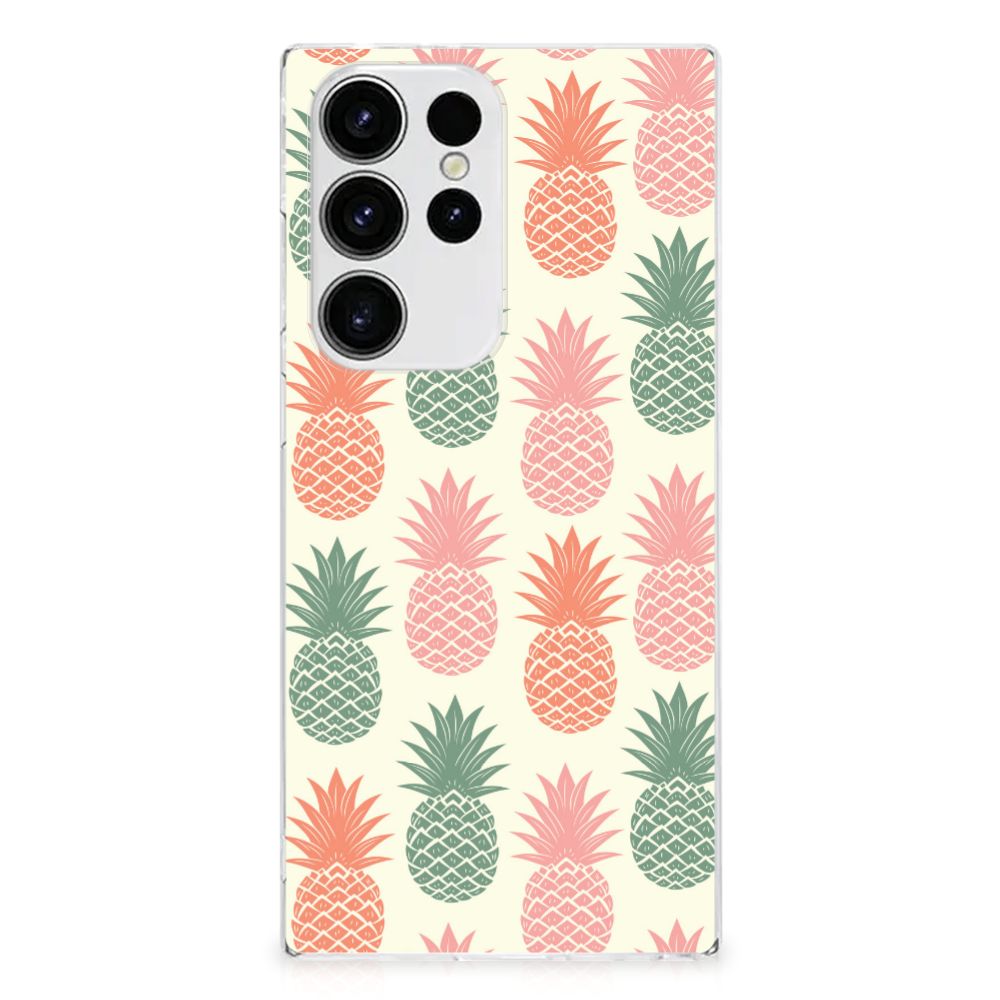 Samsung Galaxy S23 Ultra Siliconen Case Ananas