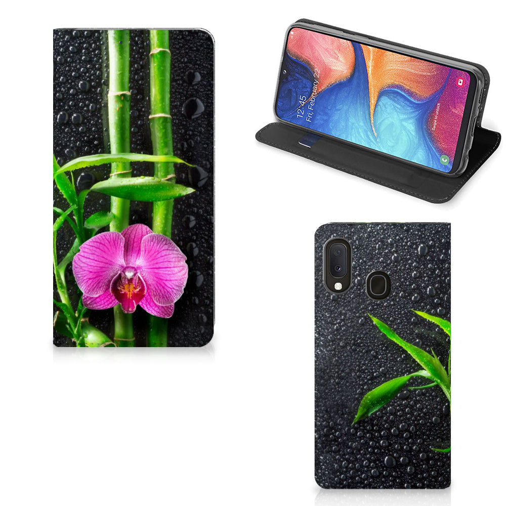 Samsung Galaxy A20e Smart Cover Orchidee