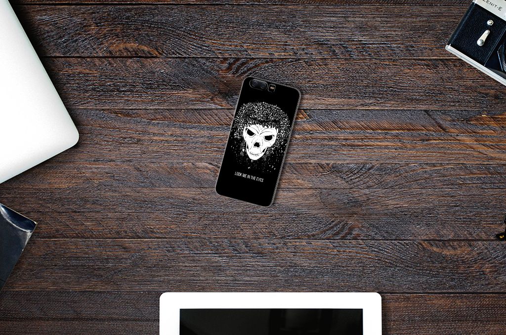 Silicone Back Case Huawei P10 Skull Hair