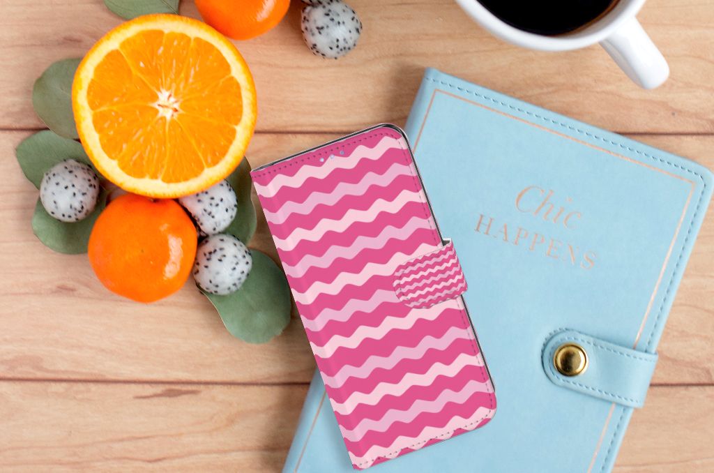 OPPO Find X3 Lite Telefoon Hoesje Waves Pink