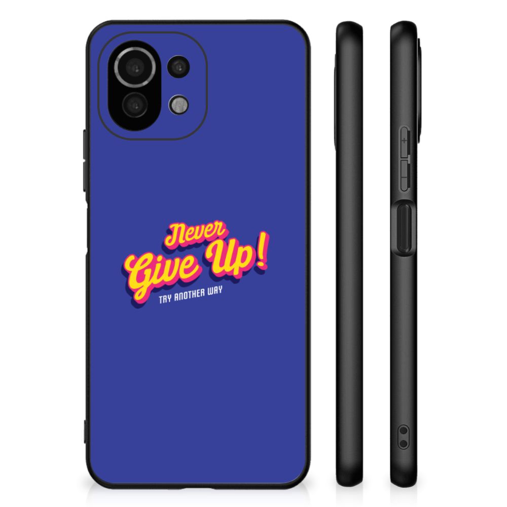 Xiaomi 11 Lite 5G NE | Mi 11 Lite Telefoon Hoesje met tekst Never Give Up