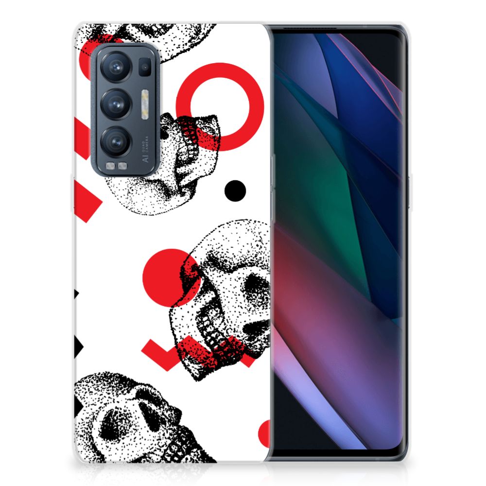 Silicone Back Case OPPO Find X3 Neo Skull Red B2C Telecom