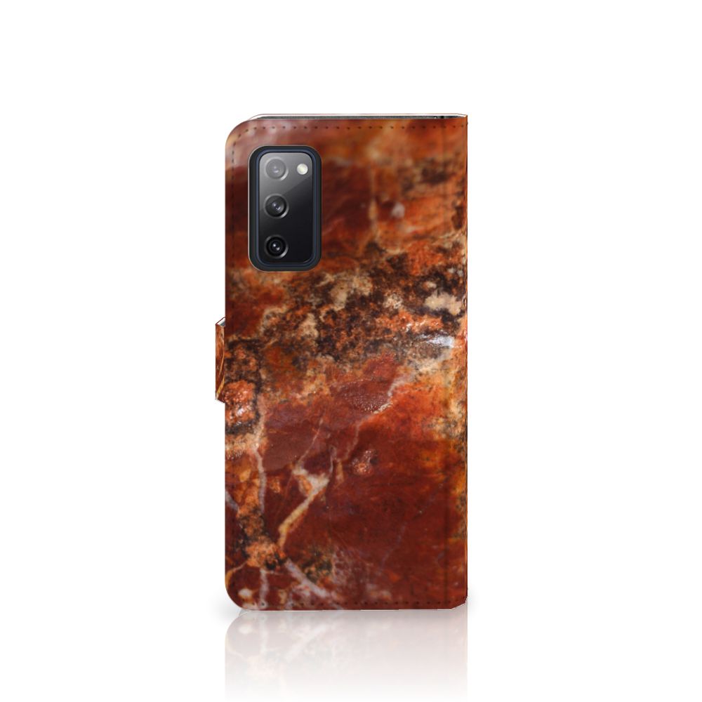 Samsung Galaxy S20 FE Bookcase Marmer Bruin