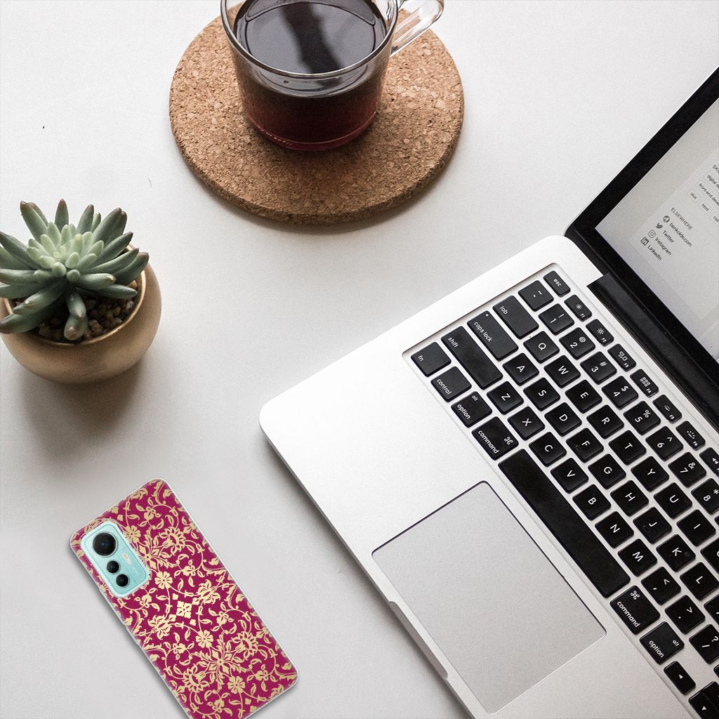 Siliconen Hoesje Xiaomi 12 Lite Barok Pink B2C Telecom