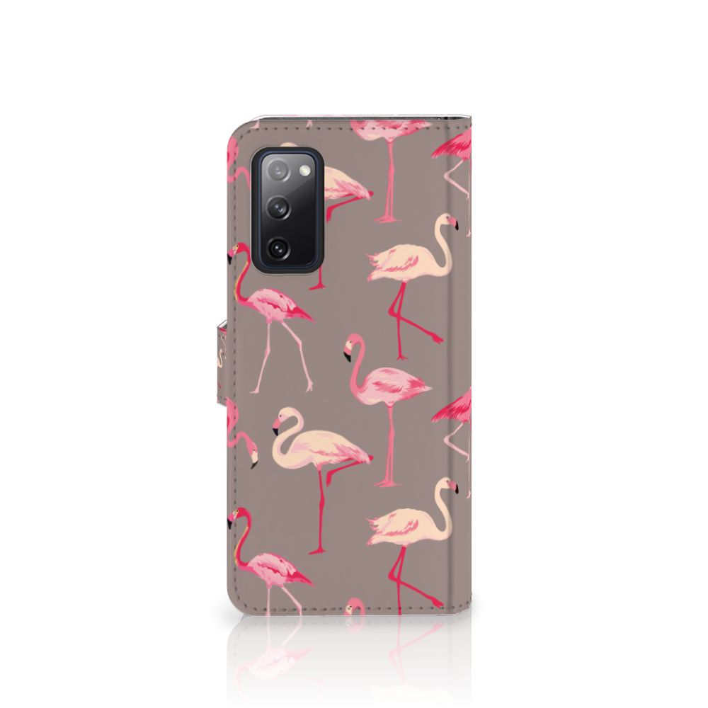 Samsung Galaxy S20 FE Telefoonhoesje met Pasjes Flamingo