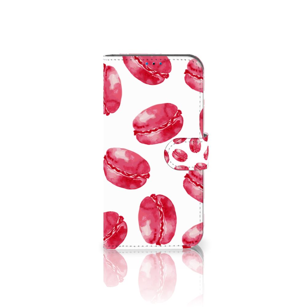 iPhone 14 Pro Book Cover Pink Macarons