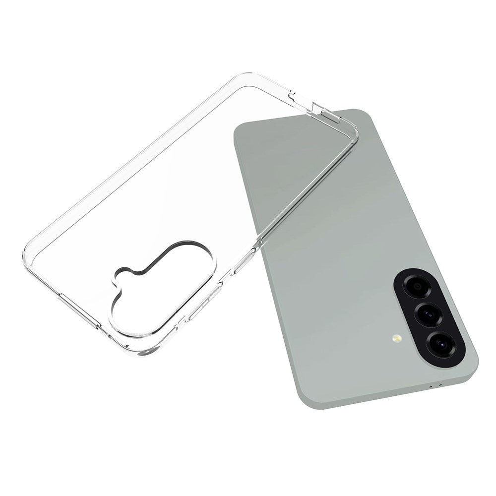 Flexibel transparant TPU hoesje naast Samsung Galaxy A57