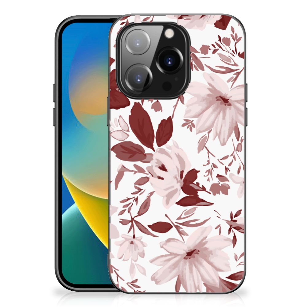 Kleurrijke Telefoonhoesje iPhone 14 Pro Watercolor Flowers B2C Telecom