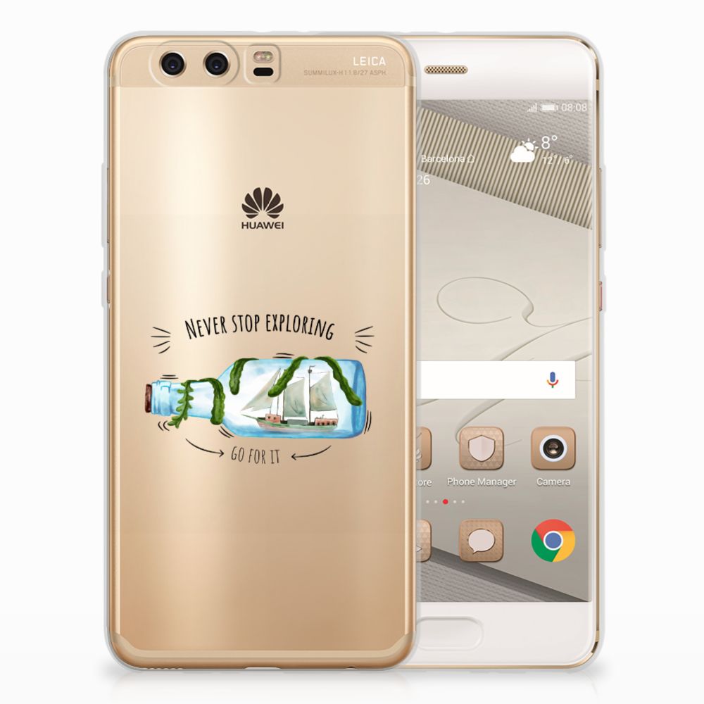 Huawei P10 Plus Telefoonhoesje met Naam Boho Bottle