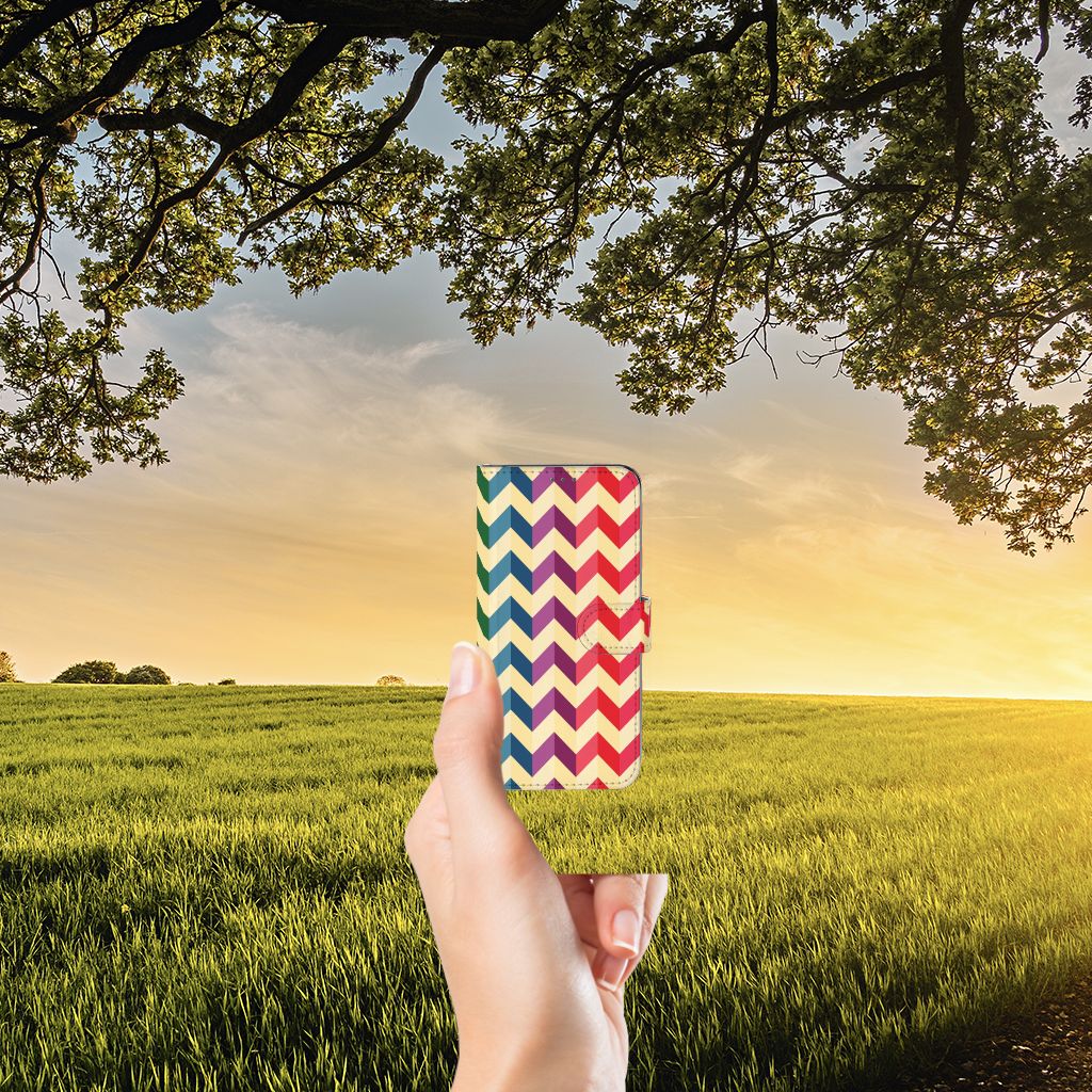 Samsung Galaxy A22 4G | M22 Telefoon Hoesje Zigzag Multi Color