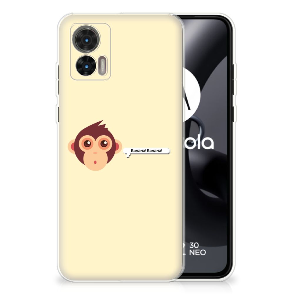 Motorola Edge 30 Neo Telefoonhoesje met Naam Monkey B2C Telecom
