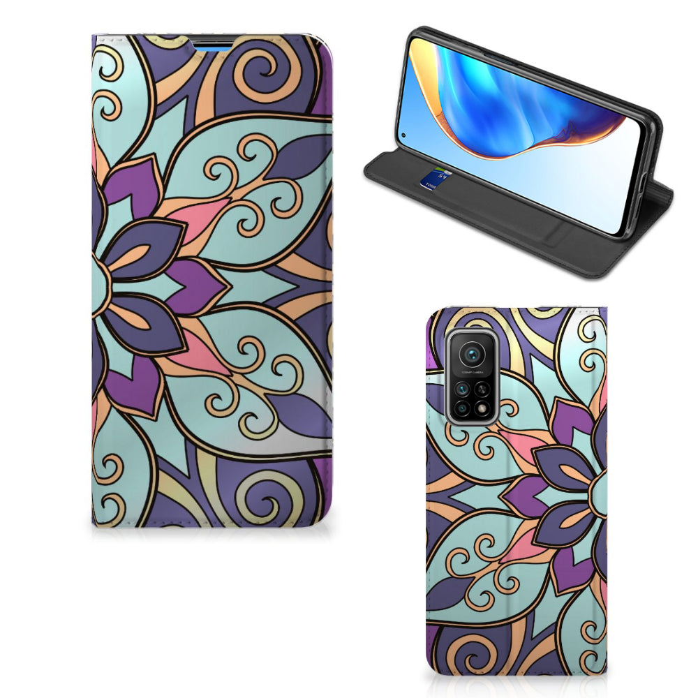 Xiaomi Mi 10T | 10T Pro Smart Cover Purple Flower