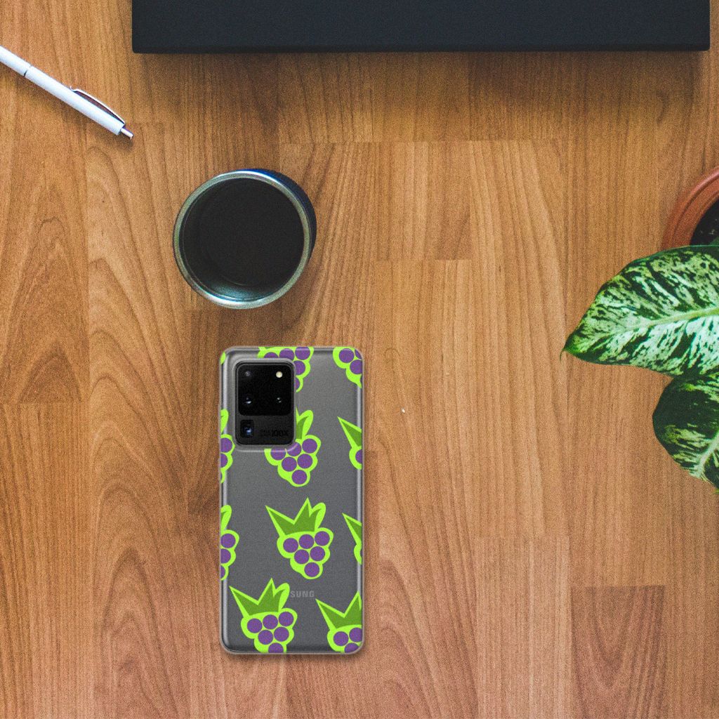 Samsung Galaxy S20 Ultra Siliconen Case Druiven B2C Telecom