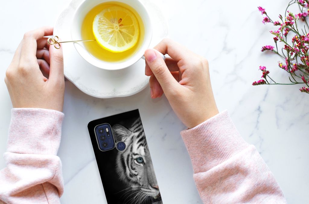 Motorola Moto G60s Hoesje maken Tijger - B2C Telecom