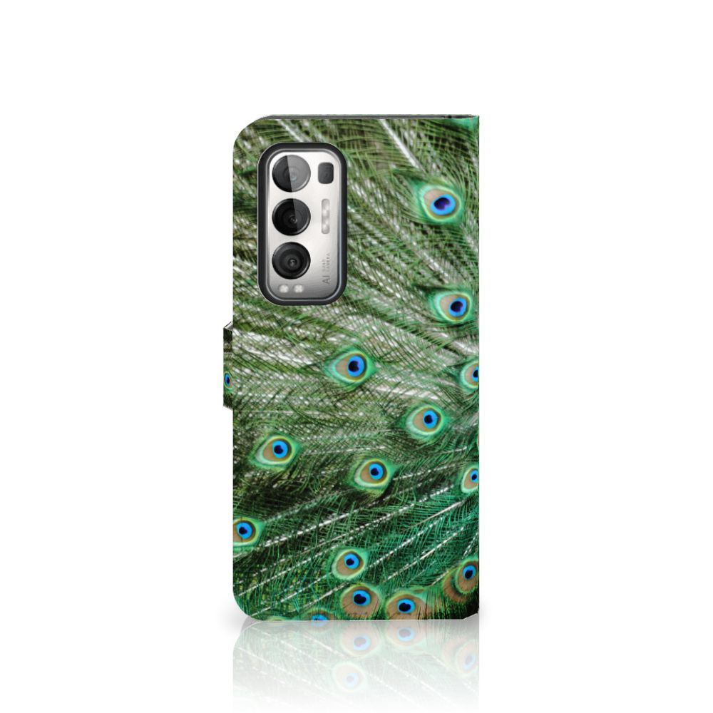 OPPO Find X3 Neo 5G Telefoonhoesje met Pasjes Pauw