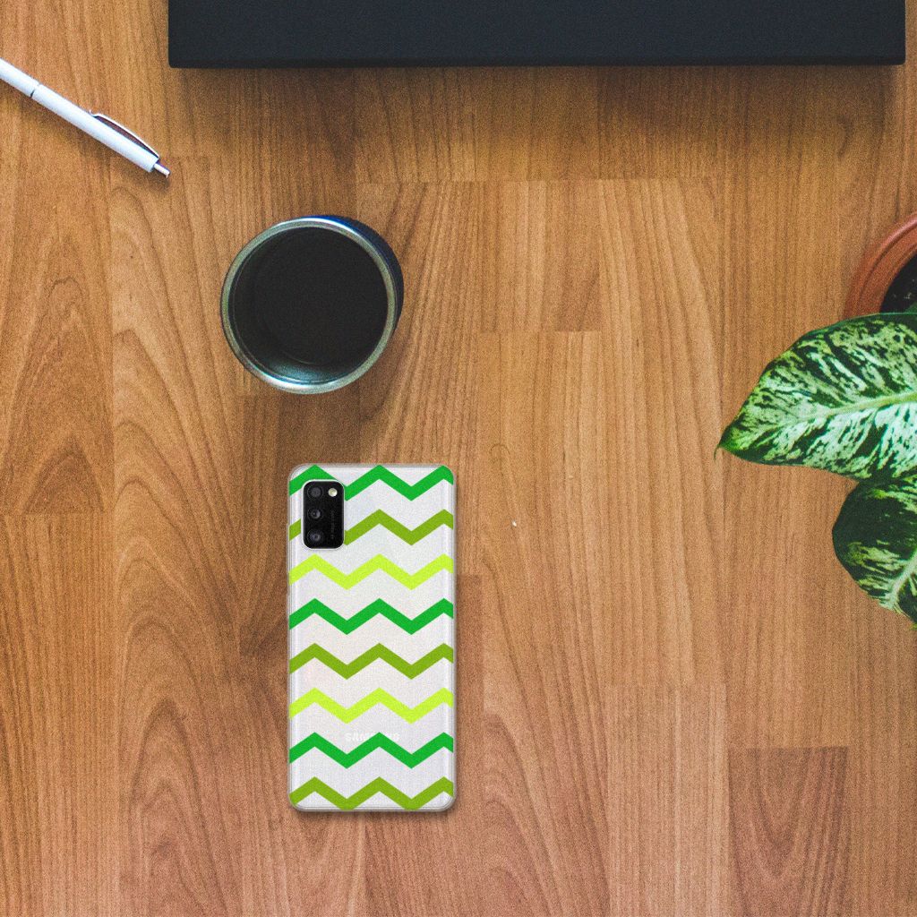 Samsung Galaxy A41 TPU bumper Zigzag Groen B2C Telecom