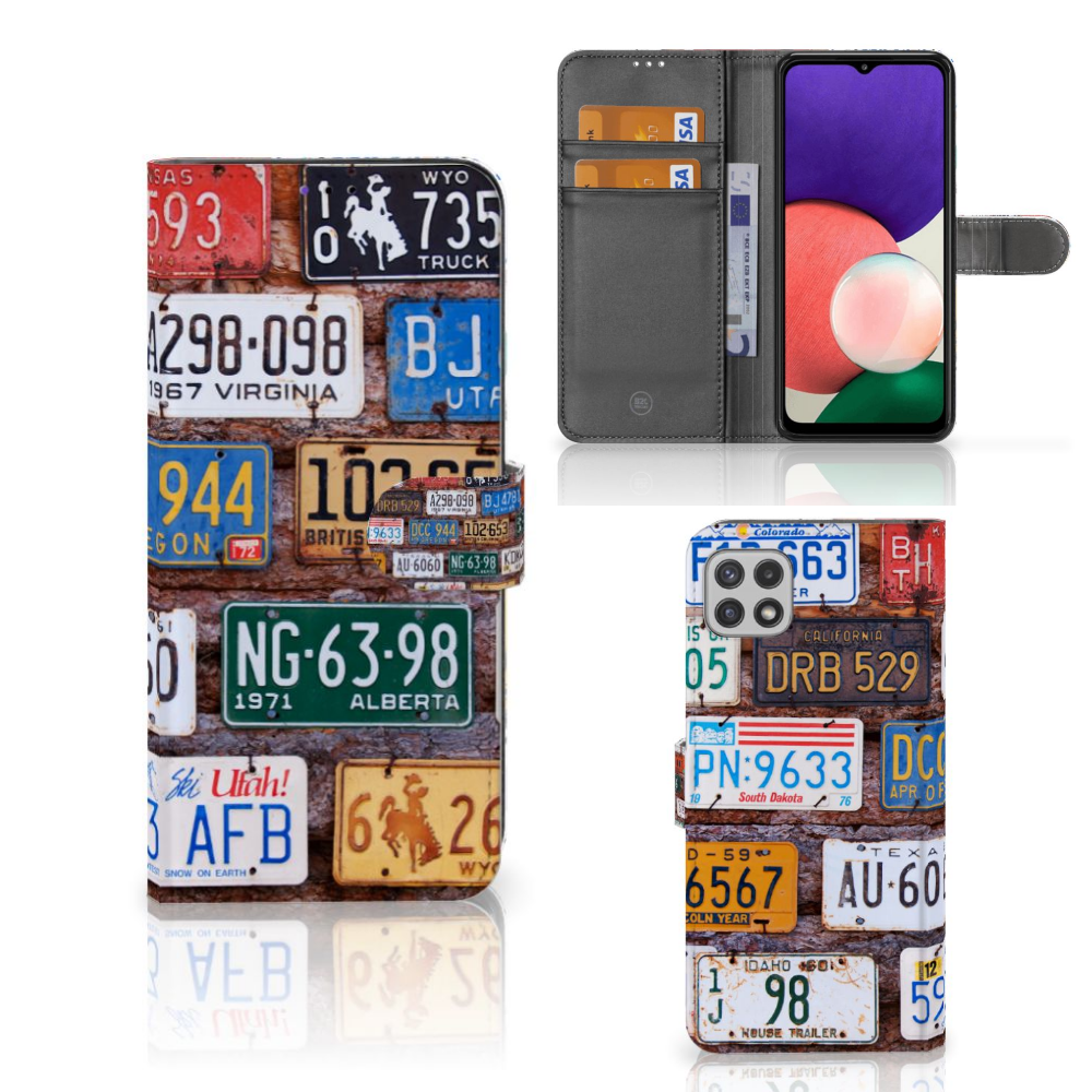 Samsung Galaxy A22 5G Telefoonhoesje met foto Kentekenplaten
