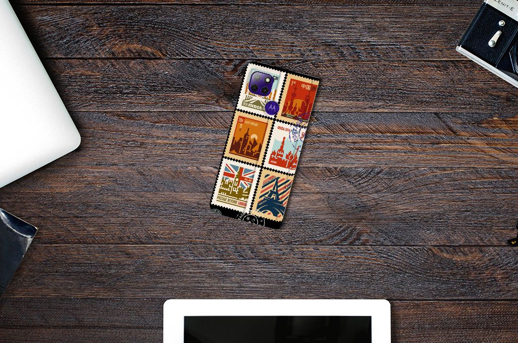 Motorola Moto G9 Power Book Cover Postzegels - B2C Telecom