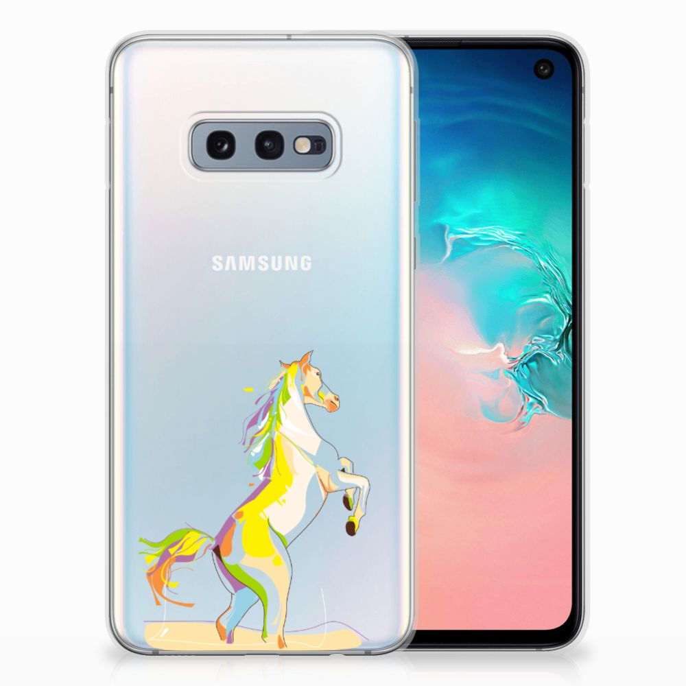 Samsung Galaxy S10e Telefoonhoesje met Naam Horse Color