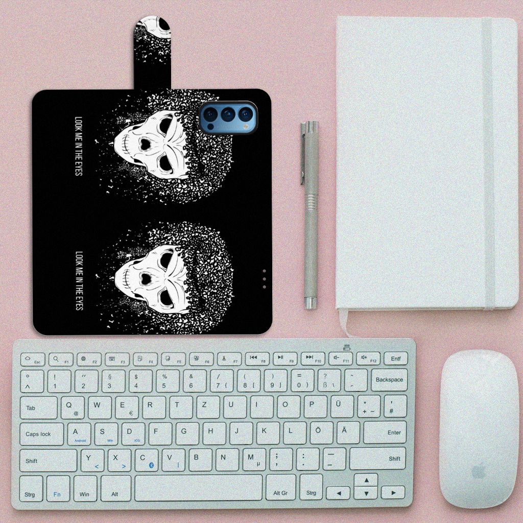 Telefoonhoesje met Naam OPPO Reno 4 Pro 5G Skull Hair