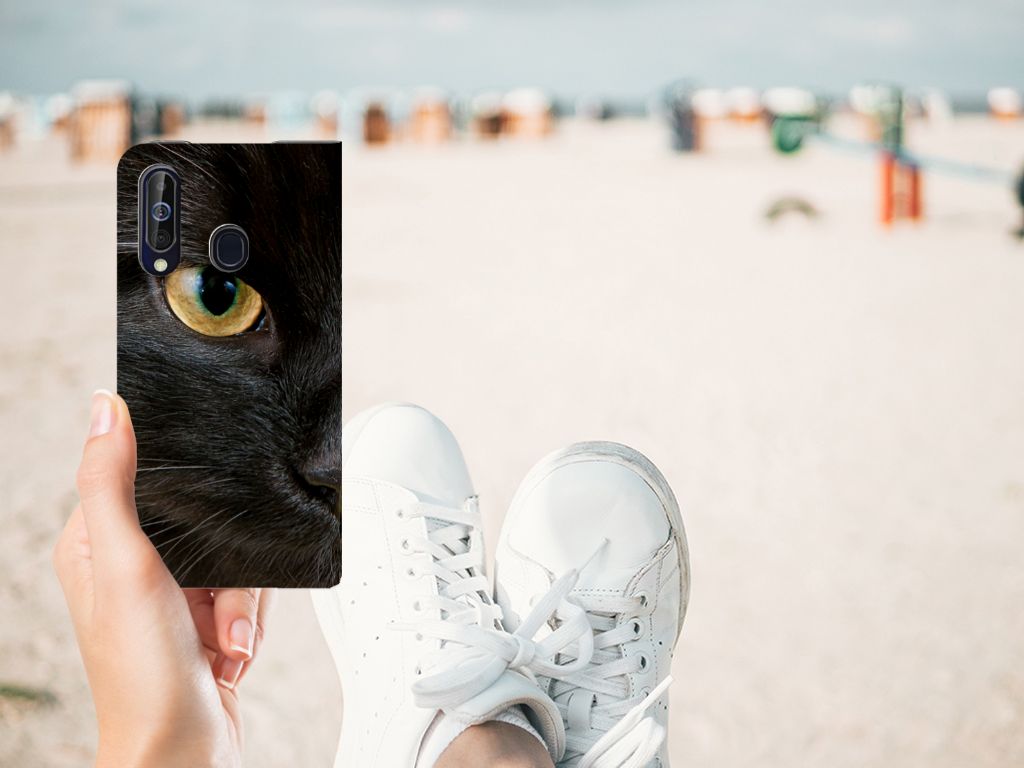 Samsung Galaxy A60 Hoesje maken Zwarte Kat