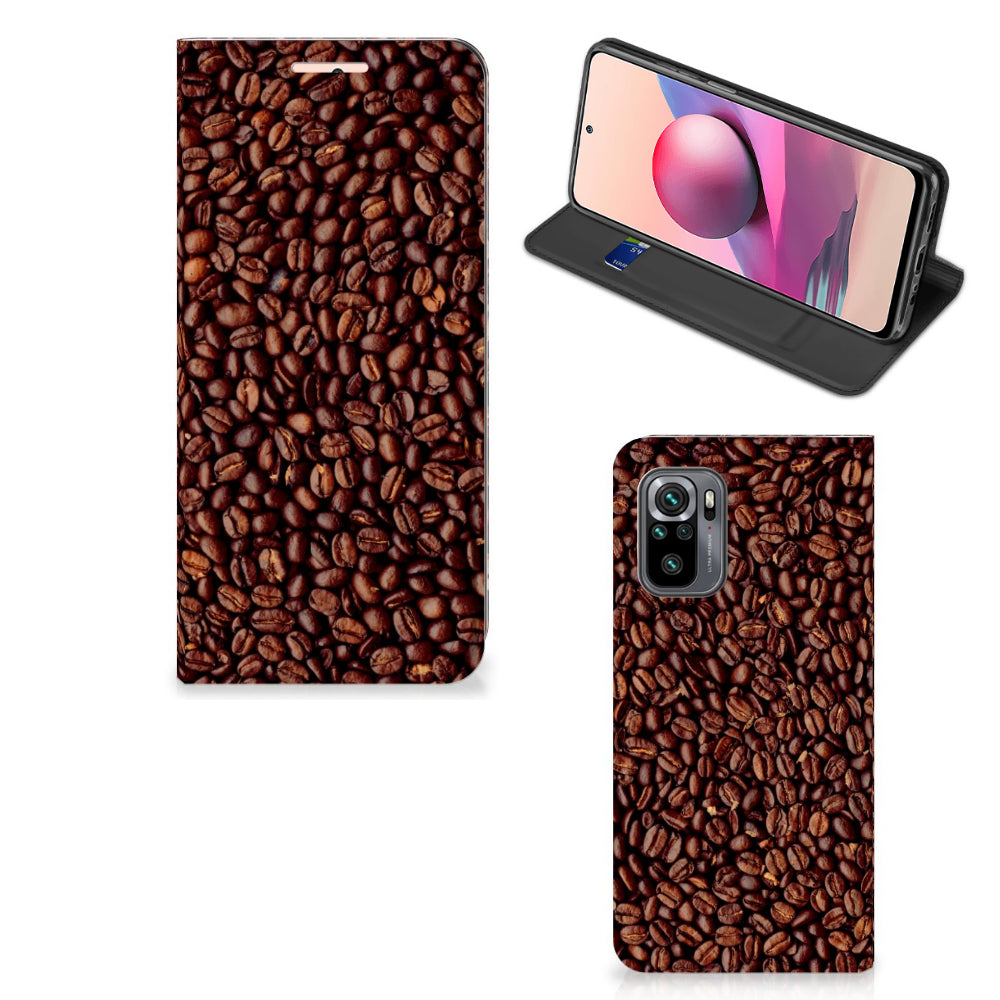 Xiaomi Redmi Note 10 4G | 10S | Poco M5s Flip Style Cover Koffiebonen