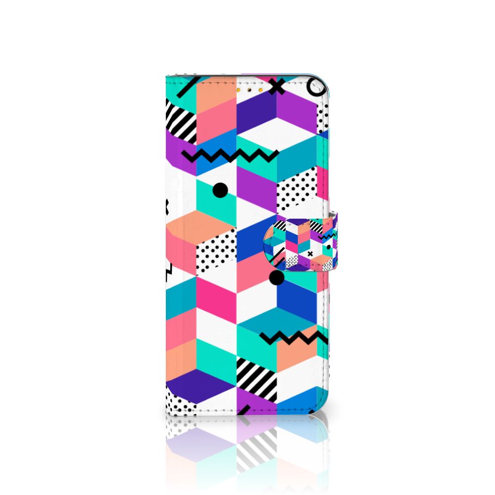 Samsung Galaxy M52 Book Case Blokken Kleurrijk