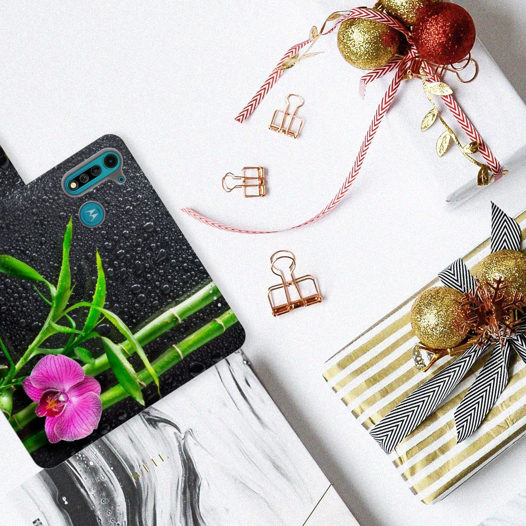 Motorola G8 Power Lite Hoesje Orchidee