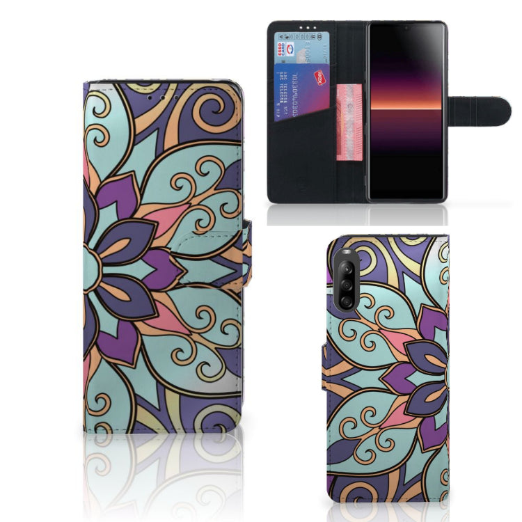 Sony Xperia L4 Hoesje Purple Flower