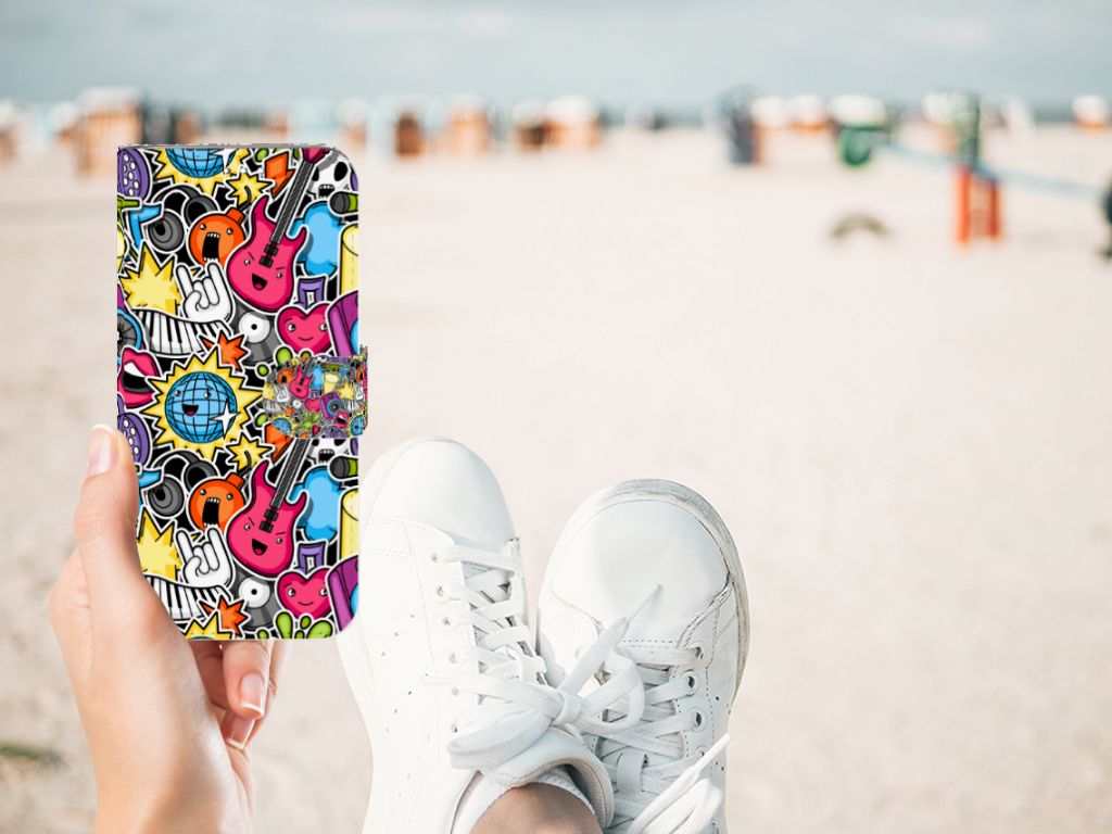 Samsung Galaxy S10 Plus Wallet Case met Pasjes Punk Rock