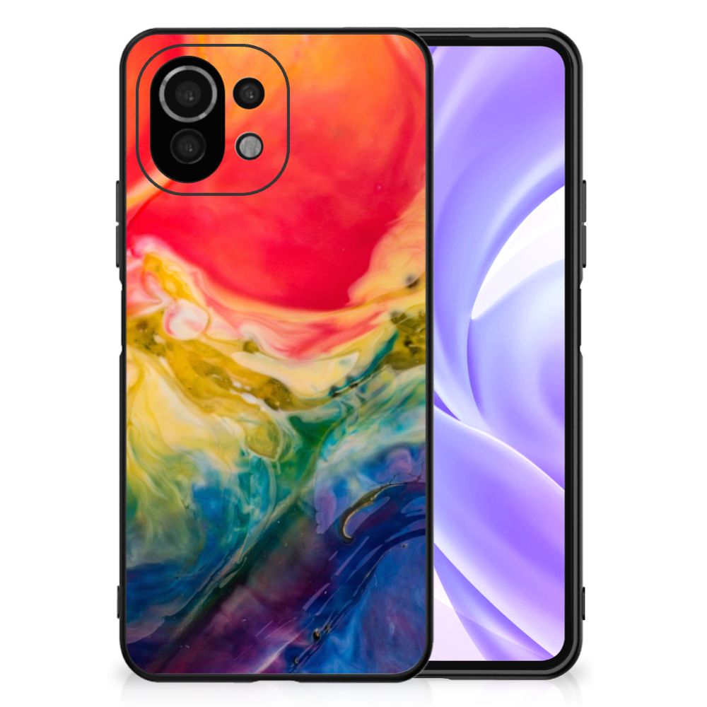 Kleurrijke Telefoonhoesje Xiaomi 11 Lite 5G NE | Mi 11 Lite Watercolor Dark