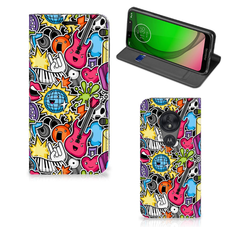 Motorola Moto G7 Play Hippe Standcase Punk Rock