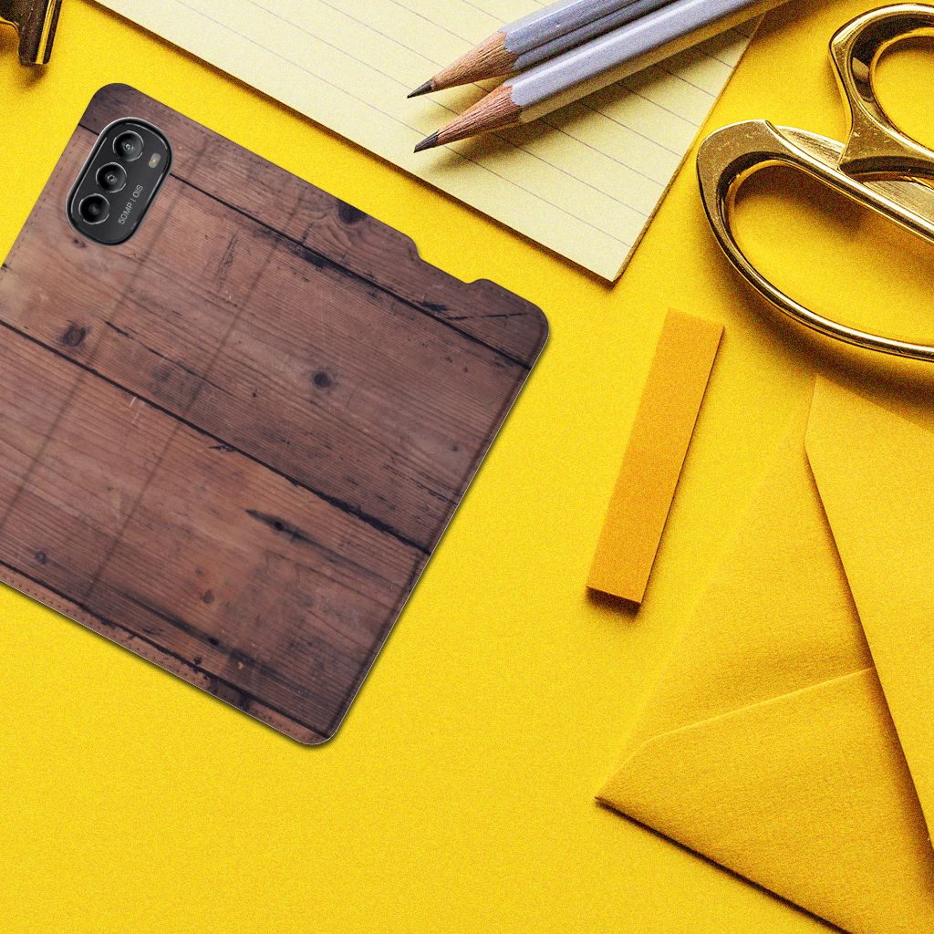 Motorola Moto G52 | Moto G82 Book Wallet Case Old Wood - B2C Telecom